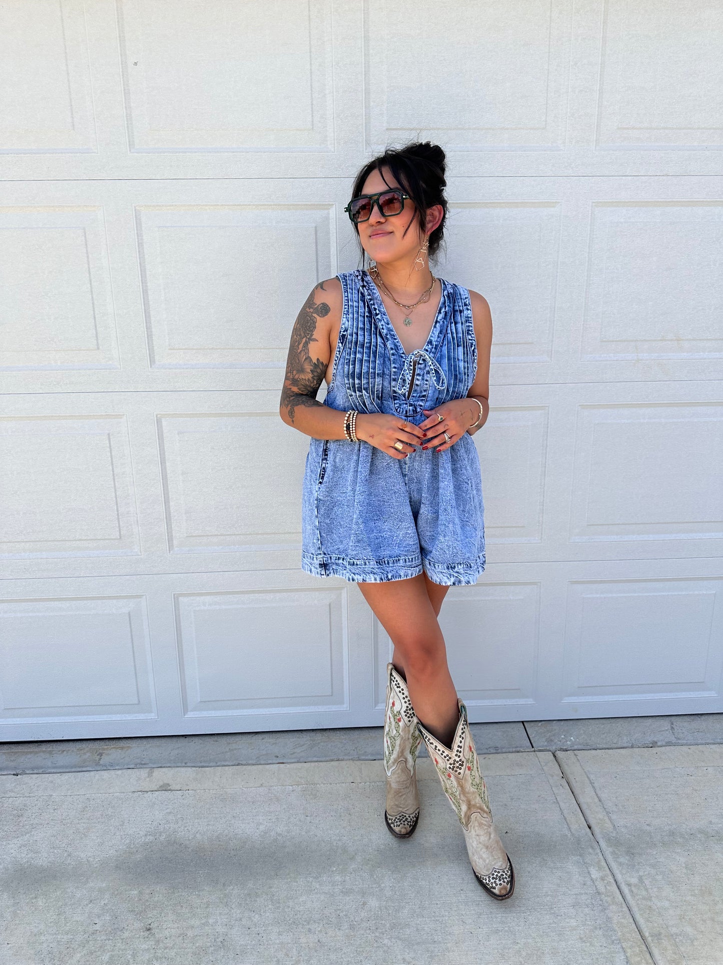 Remi Denim Romper