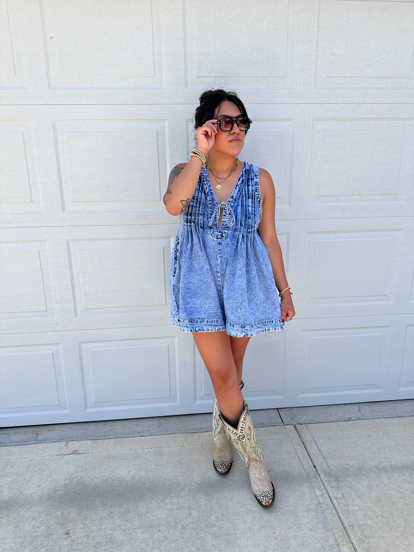 Remi Denim Romper